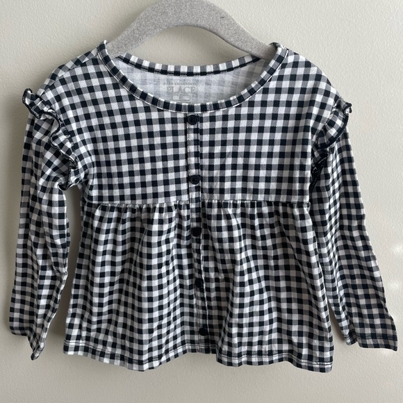 The Children’s Place Checkered Girls LongSleeved Shirt - Picture 1 of 2